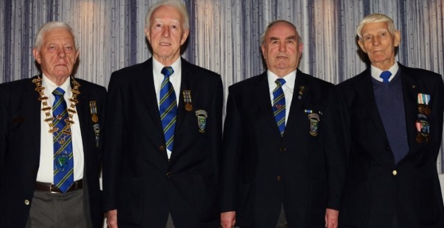 Pictured above left to right is incoming President Seamus Flynn with past holders of the office Jim Gormley, Francie Geelan and Eddie Doherty.